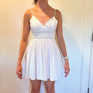 Trixxi White Floral Eyelet Dress